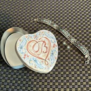 Brighton Bracelet & Earrings Set with Heart Tin